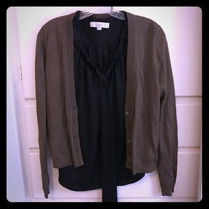 Ann Taylor Brown Cardigan